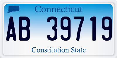 CT license plate AB39719