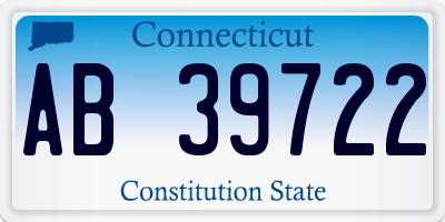 CT license plate AB39722