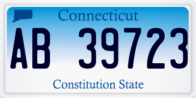 CT license plate AB39723