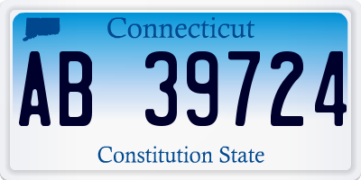 CT license plate AB39724