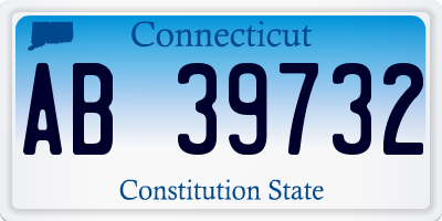 CT license plate AB39732