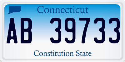 CT license plate AB39733