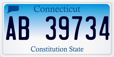 CT license plate AB39734