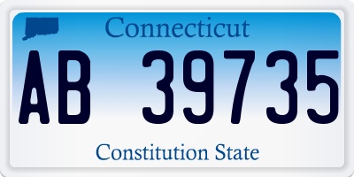 CT license plate AB39735