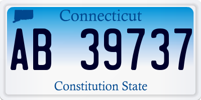 CT license plate AB39737