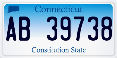 CT license plate AB39738