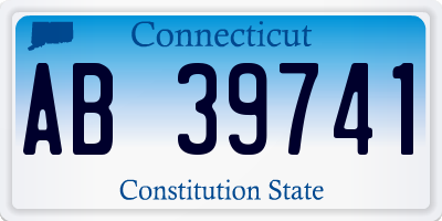 CT license plate AB39741