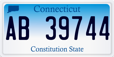 CT license plate AB39744