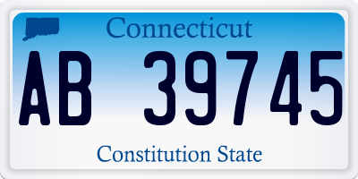 CT license plate AB39745