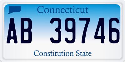 CT license plate AB39746