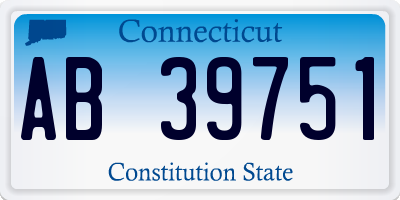CT license plate AB39751