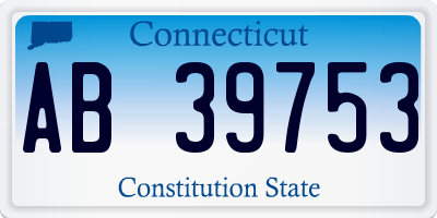 CT license plate AB39753