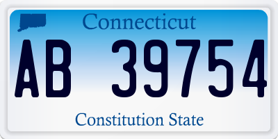 CT license plate AB39754