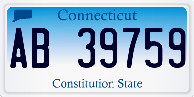 CT license plate AB39759