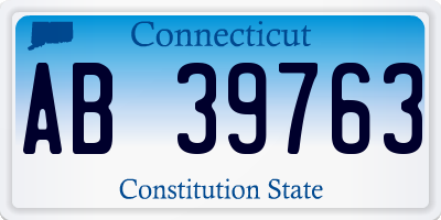 CT license plate AB39763