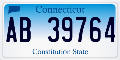 CT license plate AB39764