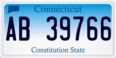 CT license plate AB39766