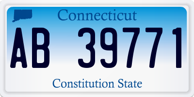 CT license plate AB39771