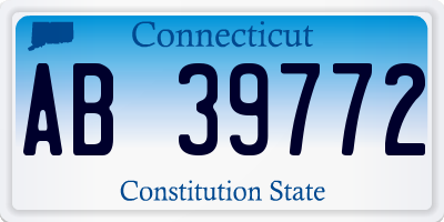 CT license plate AB39772