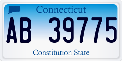 CT license plate AB39775