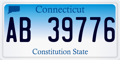 CT license plate AB39776