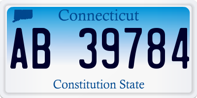 CT license plate AB39784