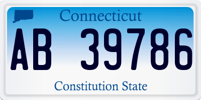 CT license plate AB39786