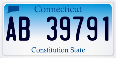 CT license plate AB39791