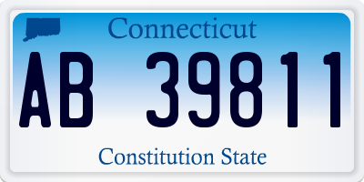 CT license plate AB39811