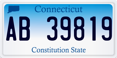 CT license plate AB39819