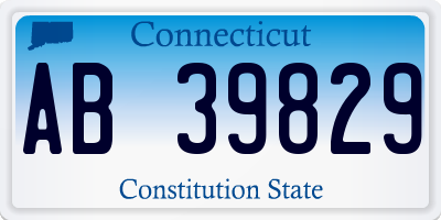 CT license plate AB39829