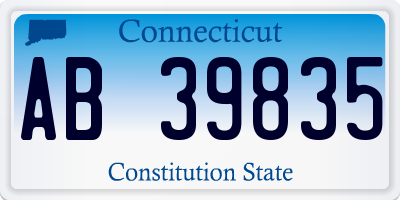 CT license plate AB39835