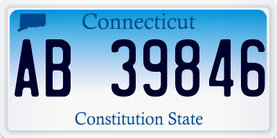 CT license plate AB39846