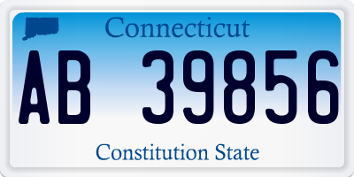 CT license plate AB39856