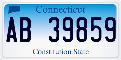 CT license plate AB39859