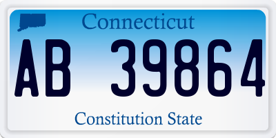 CT license plate AB39864