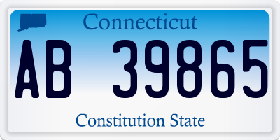 CT license plate AB39865