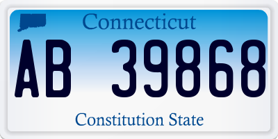 CT license plate AB39868
