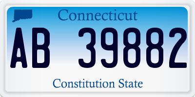 CT license plate AB39882
