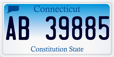 CT license plate AB39885