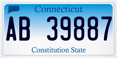 CT license plate AB39887