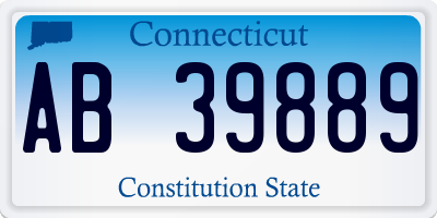 CT license plate AB39889