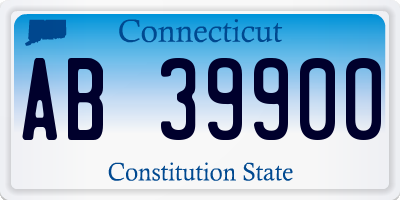 CT license plate AB39900