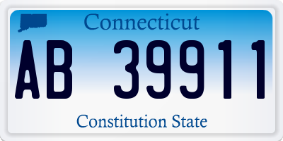 CT license plate AB39911