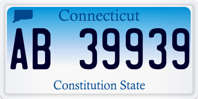 CT license plate AB39939