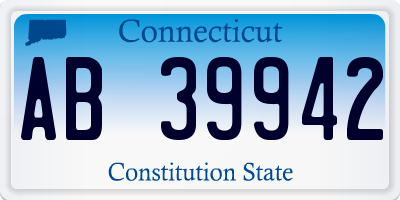 CT license plate AB39942