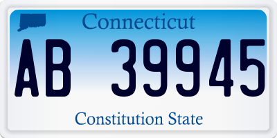 CT license plate AB39945