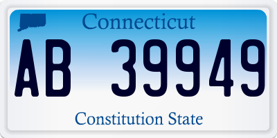 CT license plate AB39949