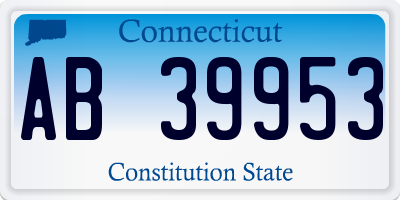 CT license plate AB39953