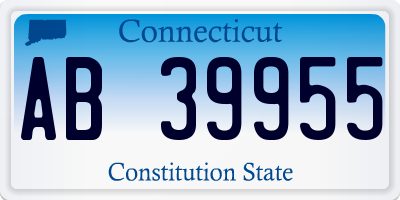 CT license plate AB39955
